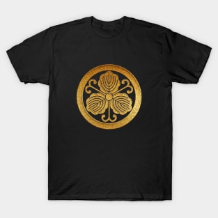 Gold Maruni Tsuru Kashiwa Kamon T-Shirt